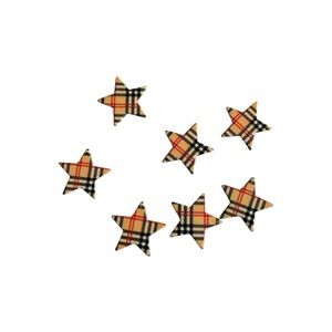 Plaid Star Charms DIY Jewelry Earrings Necklace Accessories